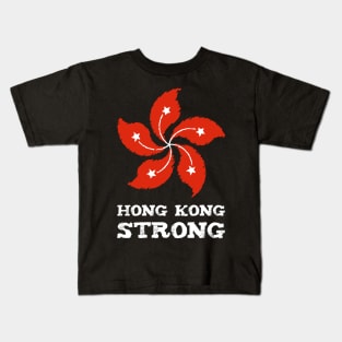 Free Hong Kong Flag - Hong Kong Strong Kids T-Shirt